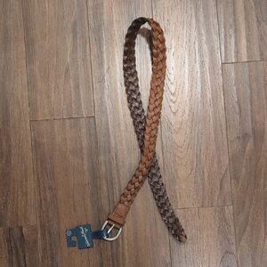 Universal Braided Tan Leather Belt